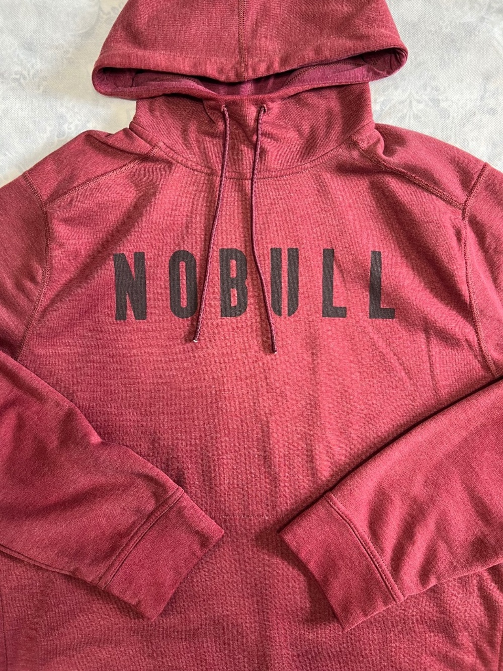 NOBULL Women's Training Athletic Performance Hoodie Sweatshirt Red Logo Size XL